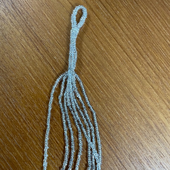 Beautiful Long Multi-Strand Clear Beaded Necklace - Picture 5 of 10